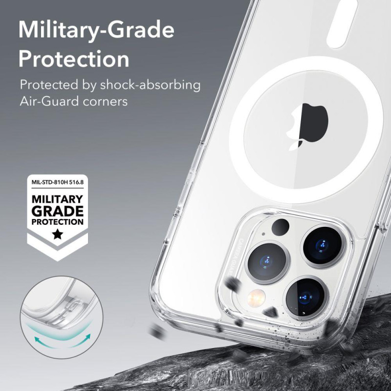 ESR Classic Hybrid Halolock dėklas su MagSafe iPhone 14 Pro - skaidrus