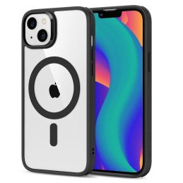 ESR Classic Hybrid Halolock Dėklas su MagSafe, skirtas iPhone 14 Plus – skaidrus ir juodas