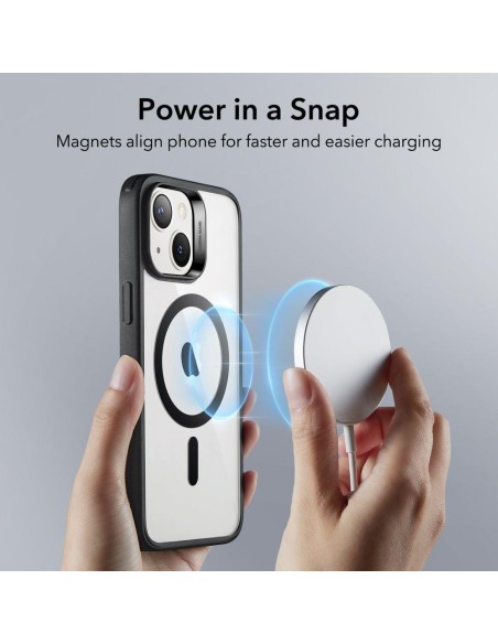 ESR Classic Hybrid Halolock Dėklas su MagSafe, skirtas iPhone 14 Plus – skaidrus ir juodas ESR Classic Hybrid Halolock Dėklas su MagSafe, skirtas iPhone 14 Plus – skaidrus ir juodas
