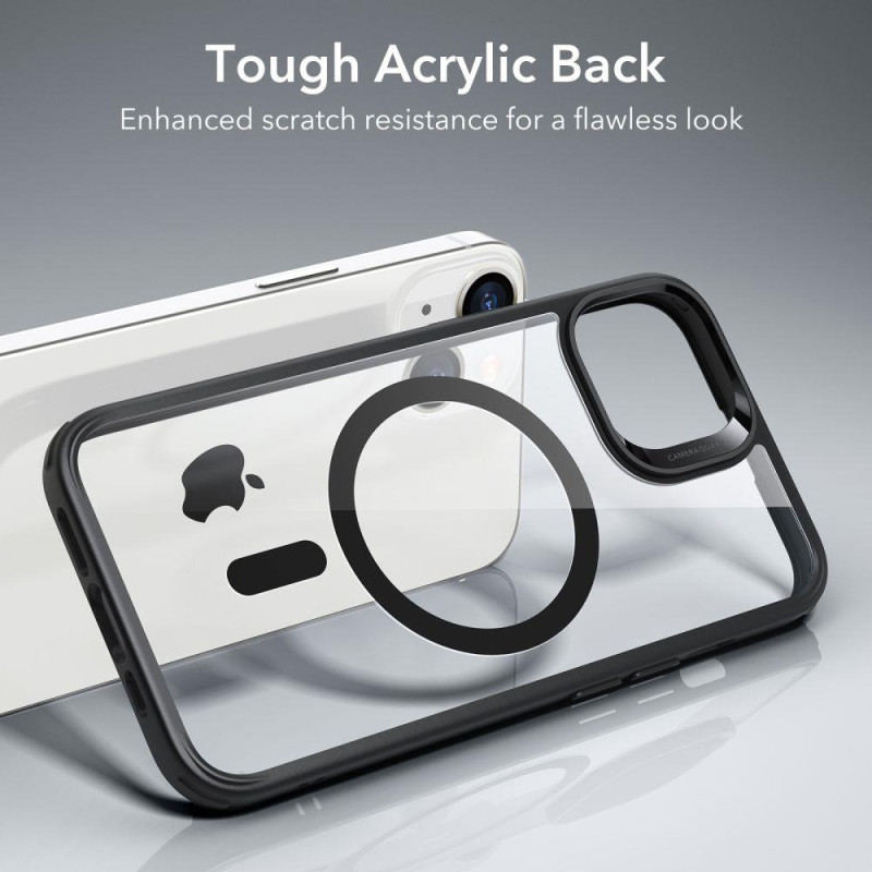 ESR Classic Hybrid Halolock Dėklas su MagSafe, skirtas iPhone 14 Plus – skaidrus ir juodas