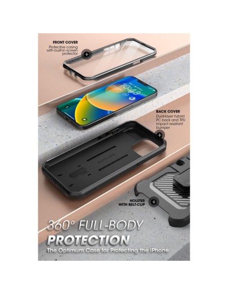 Supcase Unicorn Beetle Pro dėklas iPhone 13 / iPhone 14 - juodas