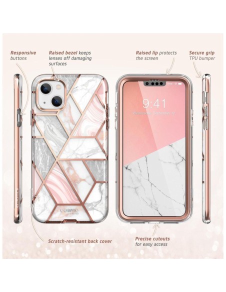 Supcase Cosmo dėklas iPhone 14 Plus - rožinis marmuras Supcase Cosmo dėklas iPhone 14 Plus - rožinis marmuras