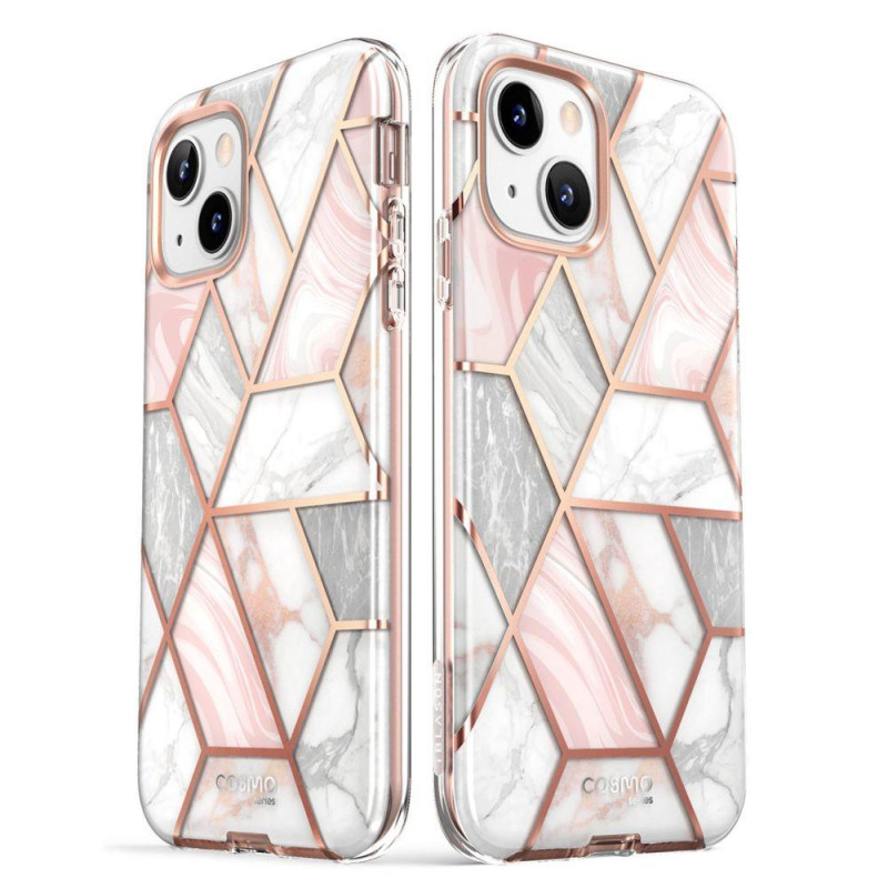 Supcase Cosmo dėklas iPhone 14 Plus - rožinis marmuras