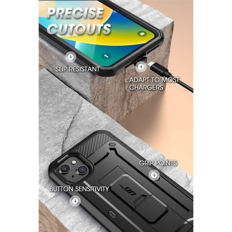 Unicorn Beetle Pro Supcase dėklas iPhone 14 Plus - juodas