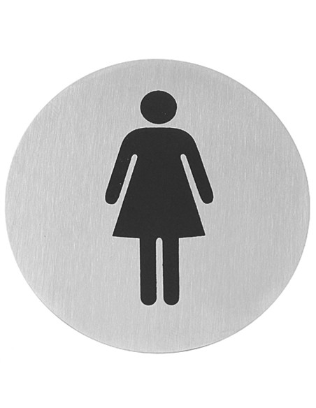 Lipni informacinė lentelė ant WC WOMEN durų, nerūdijančio plieno, sk. 75 mm - Hendi 663615