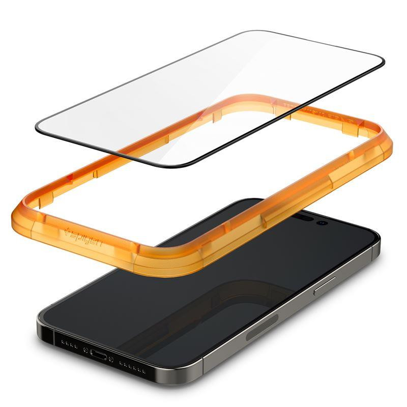 Spigen ALM Glass FC grūdintas stiklas skirtas iPhone 14 Pro Max - juodas 2 vnt.