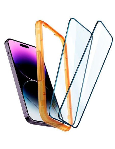 Spigen ALM Glass FC grūdintas stiklas skirtas iPhone 14 Pro Max - juodas 2 vnt.