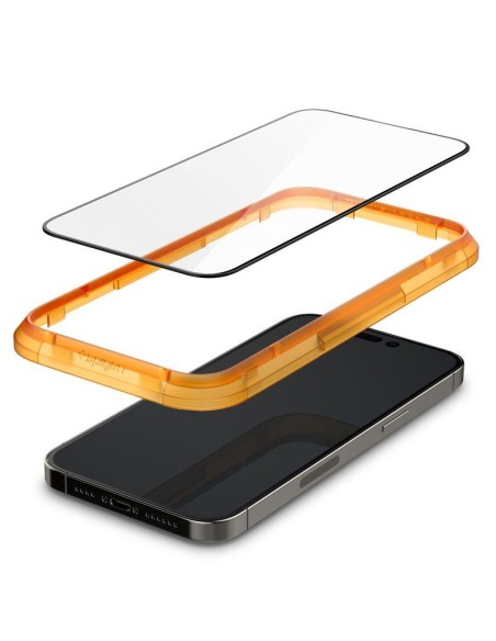 Spigen ALM Glass FC grūdintas stiklas skirtas iPhone 14 Pro - juodas 2 vnt. Spigen ALM Glass FC grūdintas stiklas skirtas iPhone 14 Pro - juodas 2 vnt.