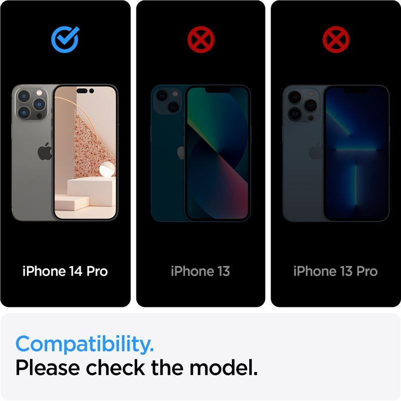 Spigen ALM Glass FC grūdintas stiklas skirtas iPhone 14 Pro - juodas 2 vnt.