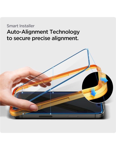 Spigen ALM Glass FC grūdintas stiklas skirtas iPhone 14 Pro - juodas 2 vnt. Spigen ALM Glass FC grūdintas stiklas skirtas iPhone 14 Pro - juodas 2 vnt.