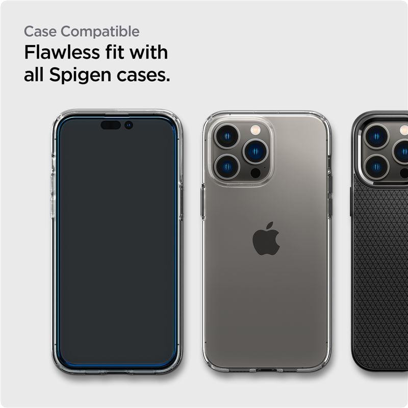 Spigen ALM Glass FC grūdintas stiklas skirtas iPhone 14 Pro - juodas 2 vnt.