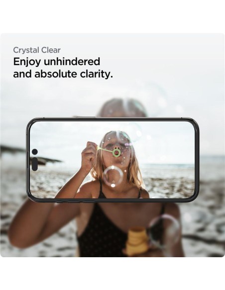 Spigen ALM Glass FC grūdintas stiklas skirtas iPhone 14 Pro - juodas 2 vnt. Spigen ALM Glass FC grūdintas stiklas skirtas iPhone 14 Pro - juodas 2 vnt.