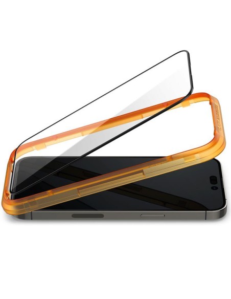 Spigen ALM Glass FC grūdintas stiklas skirtas iPhone 14 Pro - juodas 2 vnt. Spigen ALM Glass FC grūdintas stiklas skirtas iPhone 14 Pro - juodas 2 vnt.