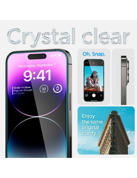 Spigen Glas.tR EZ Fit grūdintas stiklas iPhone 14 Pro - 2 vnt. Spigen Glas.tR EZ Fit grūdintas stiklas iPhone 14 Pro - 2 vnt.