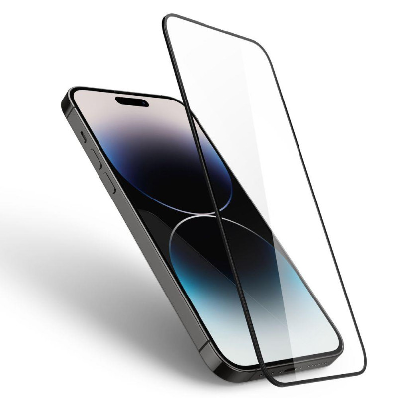 Spigen Glass FC grūdintas stiklas skirtas iPhone 14 Pro - juodas
