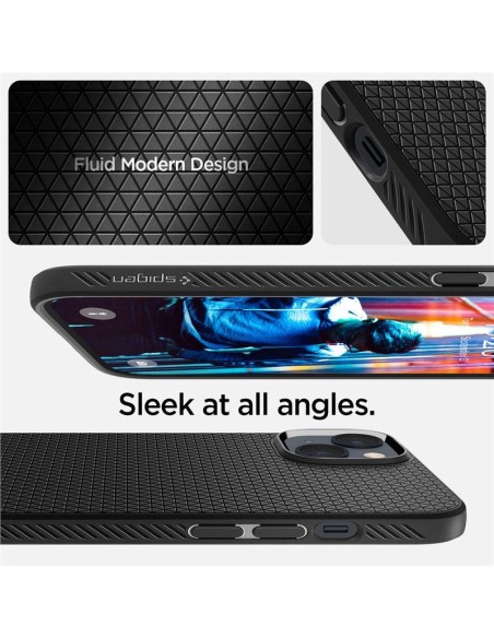 Spigen Liquid Air dėklas, skirtas iPhone 14 Plus - matinė juoda Spigen Liquid Air dėklas, skirtas iPhone 14 Plus - matinė juoda
