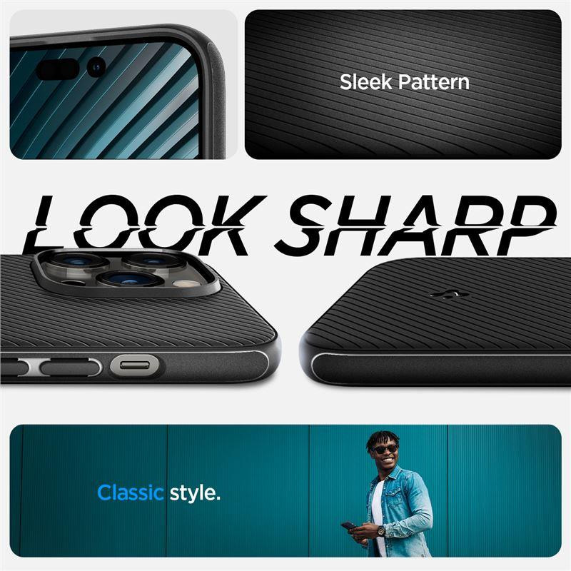Spigen Mag Armor dėklas su MagSafe, skirtas iPhone 14 Pro Max - matinė juoda