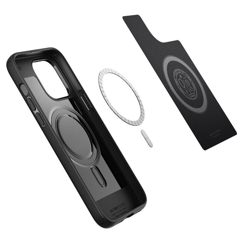 Spigen Mag Armor dėklas su MagSafe, skirtas iPhone 14 Pro Max - matinė juoda