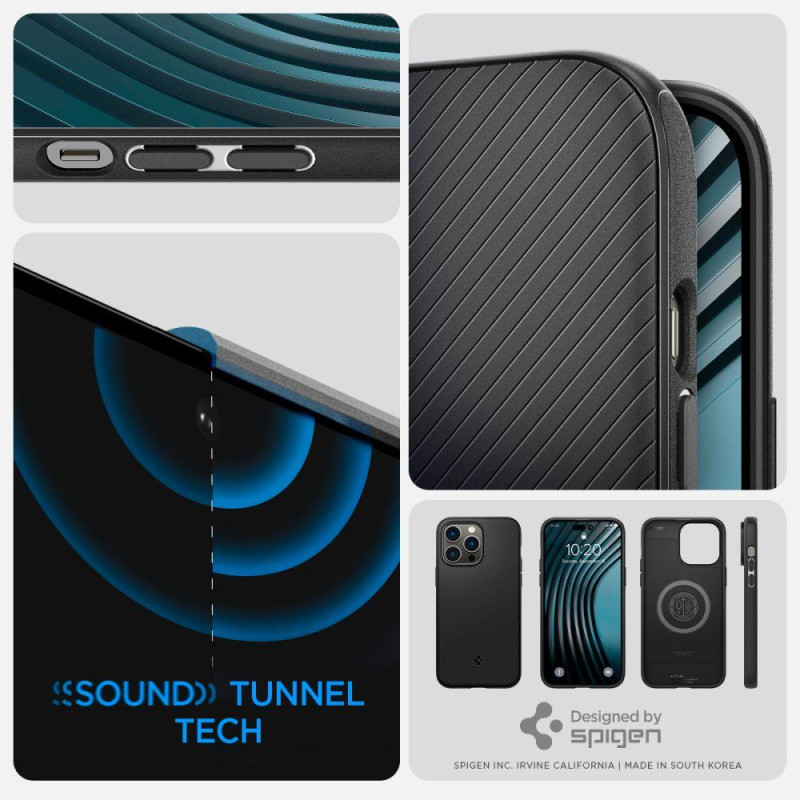 Spigen Mag Armor dėklas su MagSafe, skirtas iPhone 14 Pro Max - matinė juoda