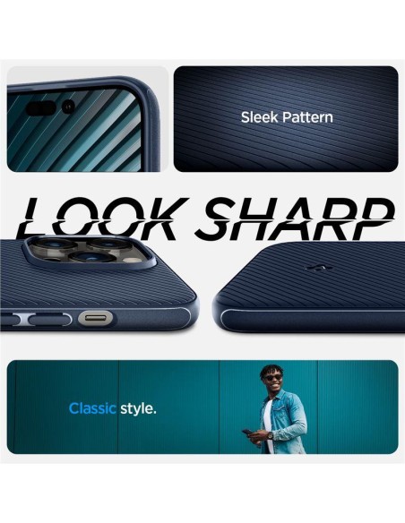 Spigen Mag Armor dėklas iPhone 14 Pro Max - mėlynas Spigen Mag Armor dėklas iPhone 14 Pro Max - mėlynas