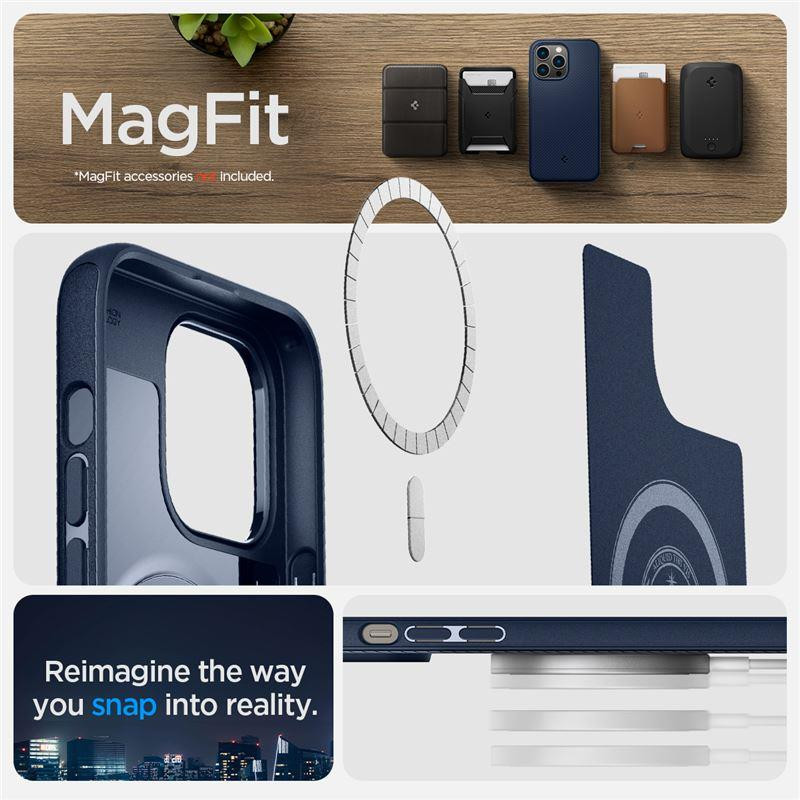 Spigen Mag Armor dėklas iPhone 14 Pro Max - mėlynas