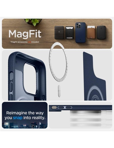 Spigen Mag Armor dėklas iPhone 14 Pro Max - mėlynas Spigen Mag Armor dėklas iPhone 14 Pro Max - mėlynas