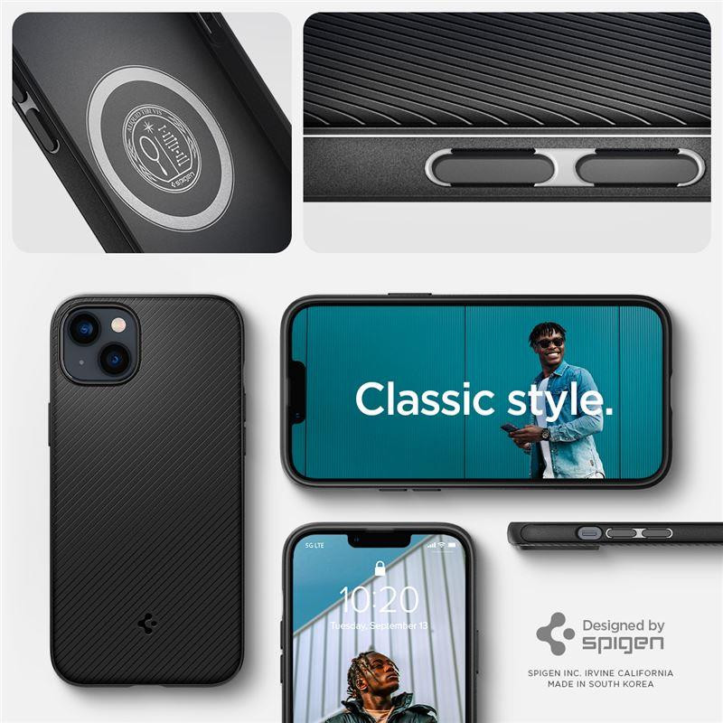 Spigen Mag Armor dėklas iPhone 14 Plus - matinės juodos spalvos