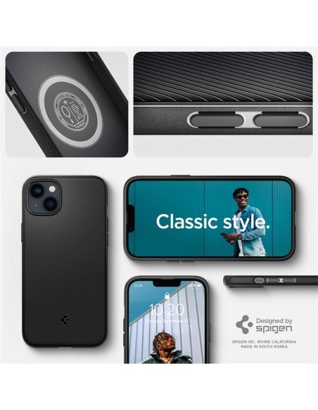 Spigen Mag Armor dėklas iPhone 14 Plus - matinės juodos spalvos Spigen Mag Armor dėklas iPhone 14 Plus - matinės juodos spalvos