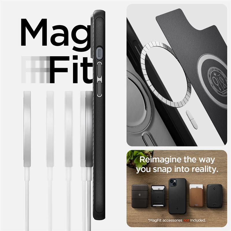 Spigen Mag Armor dėklas iPhone 14 Plus - matinės juodos spalvos
