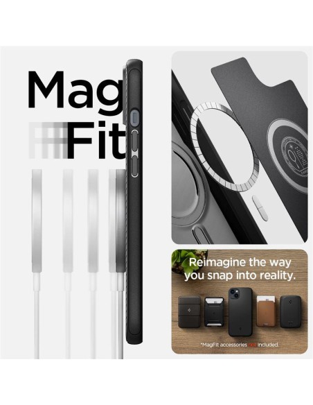 Spigen Mag Armor dėklas iPhone 14 Plus - matinės juodos spalvos Spigen Mag Armor dėklas iPhone 14 Plus - matinės juodos spalvos