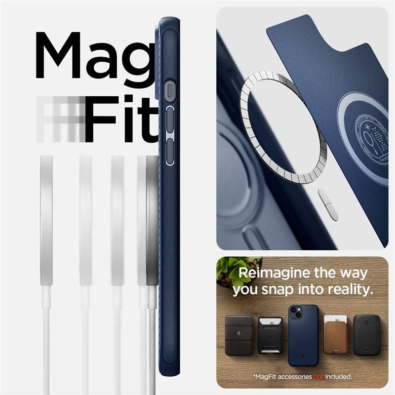 Spigen Mag Armor dėklas iPhone 14 Plus - mėlynas