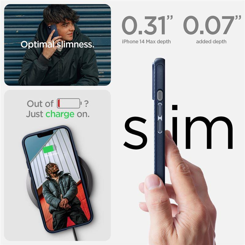 Spigen Mag Armor dėklas iPhone 14 Plus - mėlynas