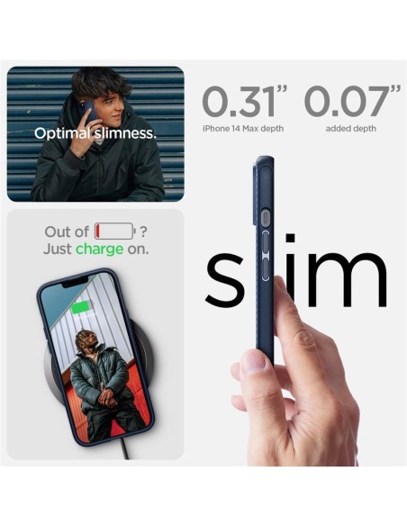 Spigen Mag Armor dėklas iPhone 14 Plus - mėlynas Spigen Mag Armor dėklas iPhone 14 Plus - mėlynas