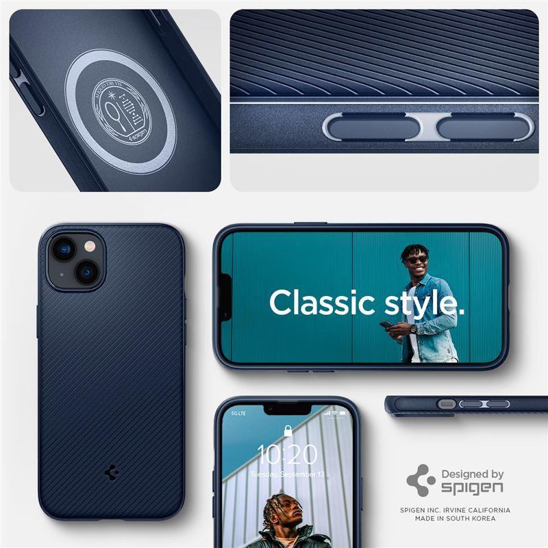 Spigen Mag Armor dėklas iPhone 14 Plus - mėlynas