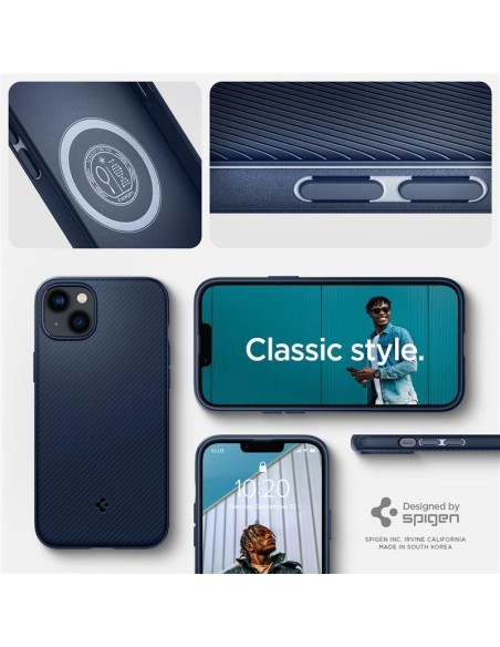 Spigen Mag Armor dėklas iPhone 14 Plus - mėlynas Spigen Mag Armor dėklas iPhone 14 Plus - mėlynas