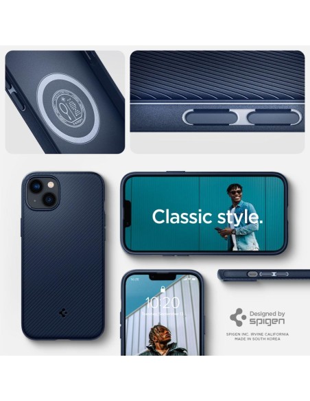 Spigen Mag Armor dėklas iPhone 14 - mėlynas