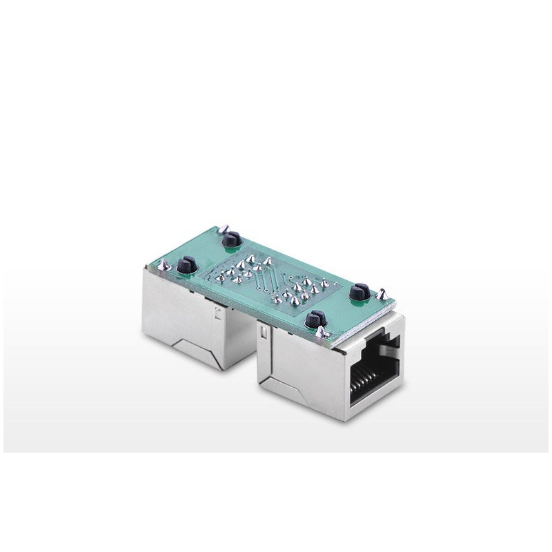 RJ45 susukto tinklo kabelio jungtis balta