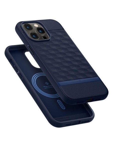 Caseology Parallax Mag dėklas su MagSafe, skirtas iPhone 14 Pro Max - tamsiai mėlynas Caseology Parallax Mag dėklas su MagSafe, skirtas iPhone 14 Pro Max - tamsiai mėlynas