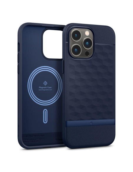 Caseology Parallax Mag dėklas su MagSafe iPhone 14 Pro - tamsiai mėlynas Caseology Parallax Mag dėklas su MagSafe iPhone 14 Pro - tamsiai mėlynas