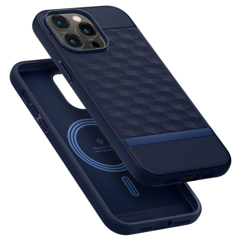 Caseology Parallax Mag dėklas su MagSafe iPhone 14 Pro - tamsiai mėlynas
