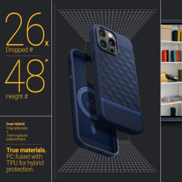 Caseology Parallax Mag dėklas su MagSafe iPhone 14 Pro - tamsiai mėlynas