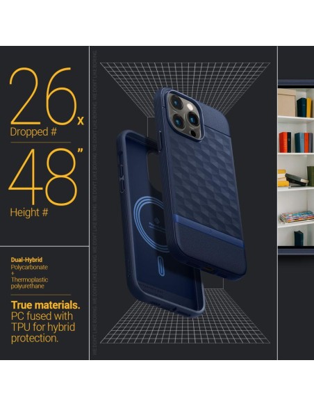 Caseology Parallax Mag dėklas su MagSafe iPhone 14 Pro - tamsiai mėlynas Caseology Parallax Mag dėklas su MagSafe iPhone 14 Pro - tamsiai mėlynas