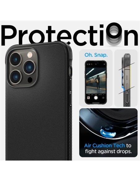 Spigen Rugged Armor Mag dėklas su MagSafe, skirtas iPhone 14 Pro Max - matinė juoda