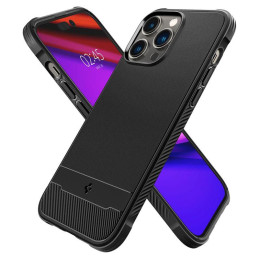 Spigen Rugged Armor Mag dėklas su MagSafe, skirtas iPhone 14 Pro Max - matinė juoda