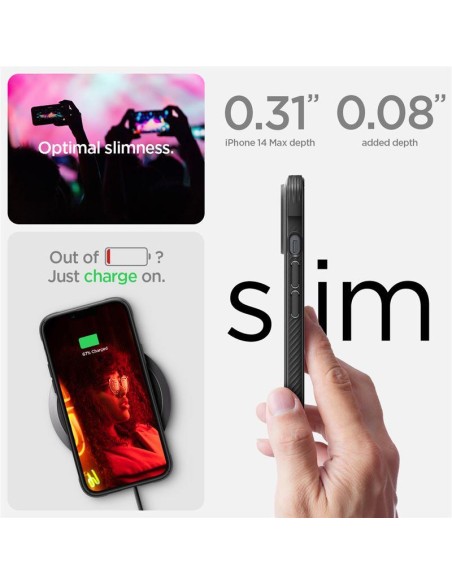 Spigen Rugged Armor Mag dėklas su MagSafe iPhone 14 Plus - matinė juoda