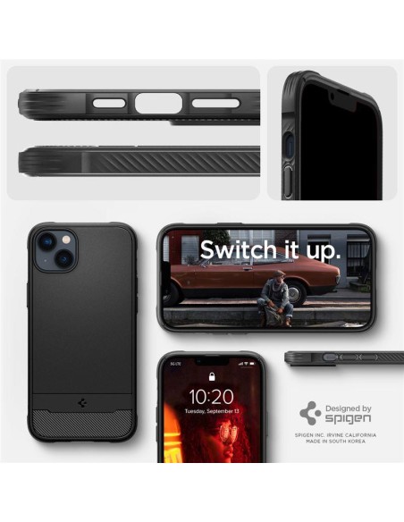 Spigen Rugged Armor Mag dėklas su MagSafe iPhone 14 Plus - matinė juoda