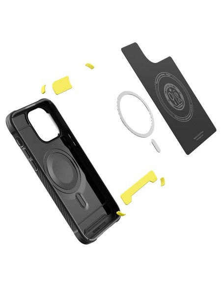 Spigen Rugged Armor Mag dėklas su MagSafe iPhone 14 Pro - matinė juoda