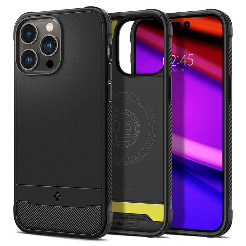 Spigen Rugged Armor Mag dėklas su MagSafe iPhone 14 Pro - matinė juoda