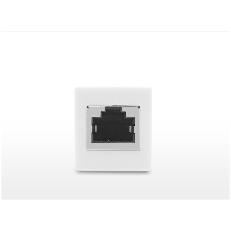 RJ45 susukto tinklo kabelio jungtis balta