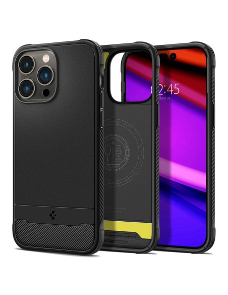 Spigen Rugged Armor Mag dėklas su MagSafe iPhone 14 Pro - matinė juoda